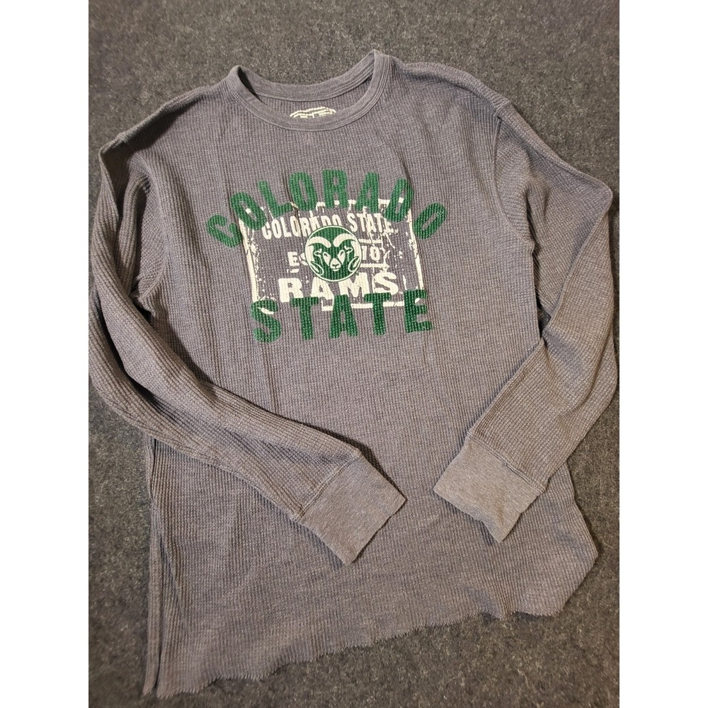 Colorado Rams Thermal Long Sleeve Shirt Waffle 2XL Gray E5 Brand